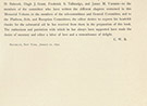 History of the Centennial Celebration of Inauguration of George Washington, as First President of the United States. Edited by Clarence Winthrop Bowen. Letter from Cornelius Bliss, Publication Committee, asking President Harrison to accept volume as an heirloom, was enclosed in book.
