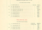 A trip itinerary for the President during his tour of the Pacific Coast; has specific departure and arrival times for the days between Tuesday, April 14th, 1891 to May 18th, 1891; also contains the distance between stations and population of those areas; the back cover contains a fold-out map of the United States with trip route; writing on the front cover is in gold with the US seal in gold at the top; all writing inside is in black ink except for the print of different dates which are in red ink; bound together by a piece of white twine; top, right-hand corner dirty; several dirt spots on back side. On front cover: 