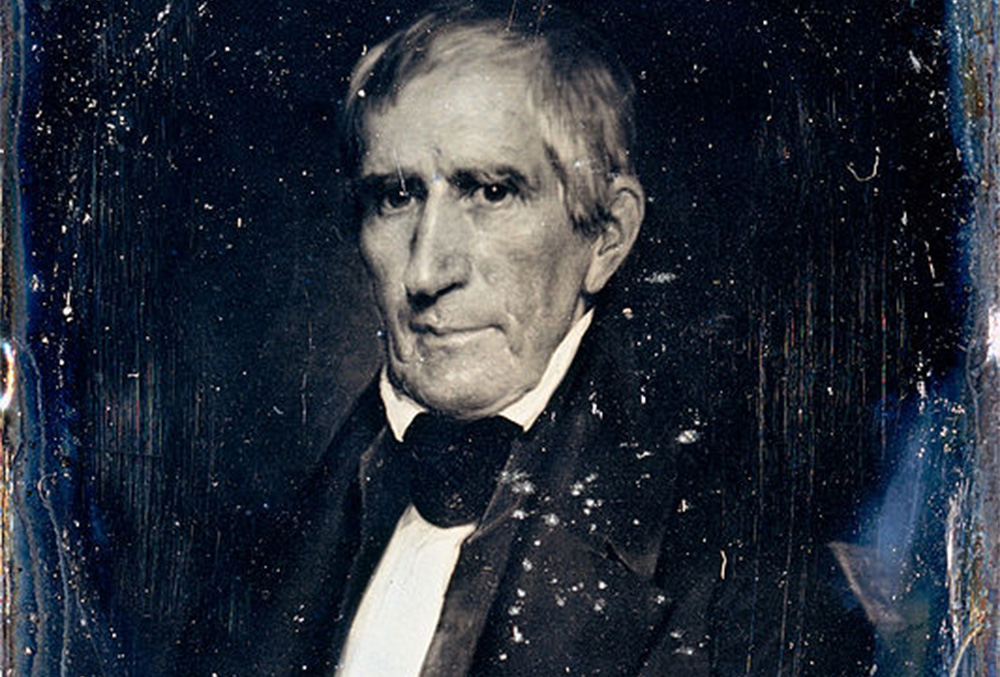 slightly damaged Photograph of William Henry Harrison