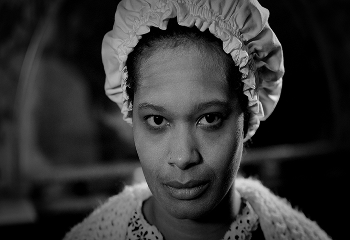 Photograph of a female actor from ghost tales of the civil war.