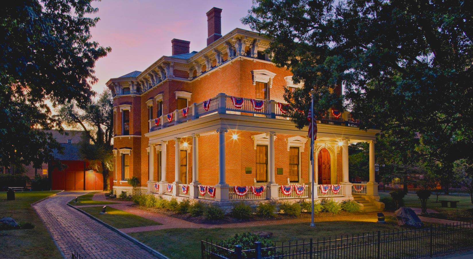 Presidential site at night
